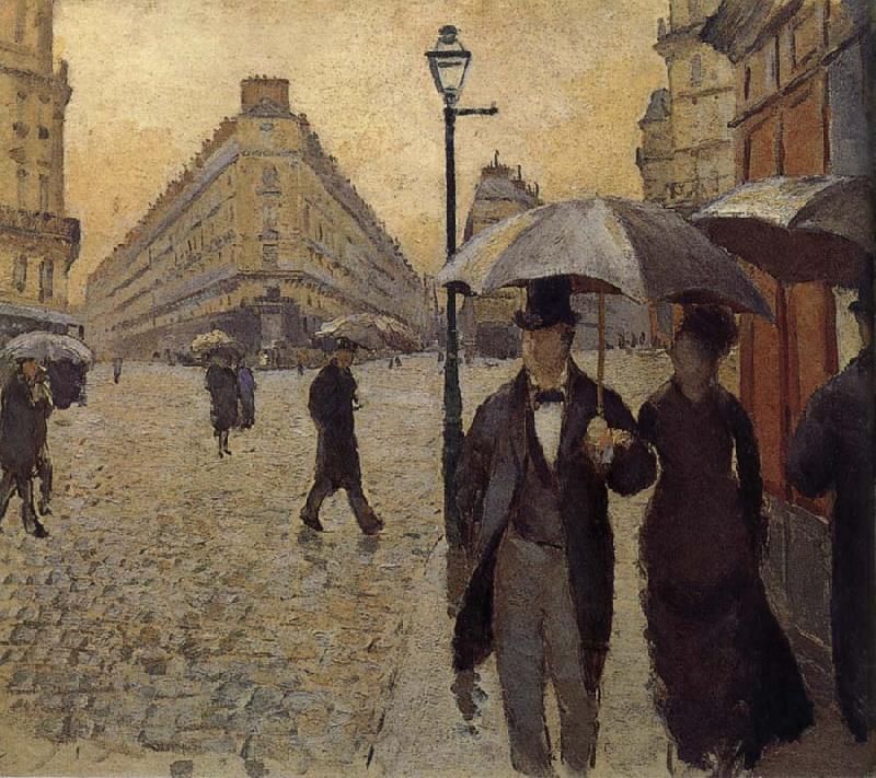 Gustave Caillebotte Study of the raining at Paris street France oil painting art